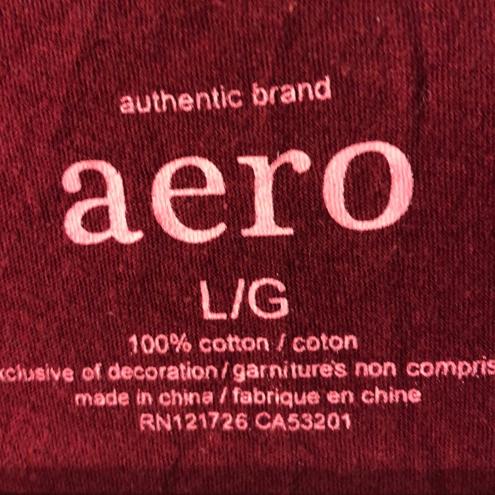 Aeropostale Maroon short sleeve T-shirt size L - Picture 2 of 4